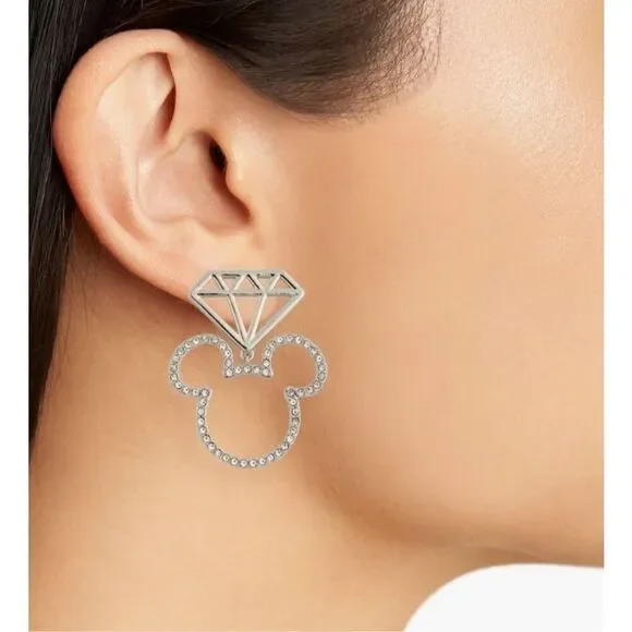 Bauble Bar Disney Mickey head engagement earrings - Picture 4 of 5